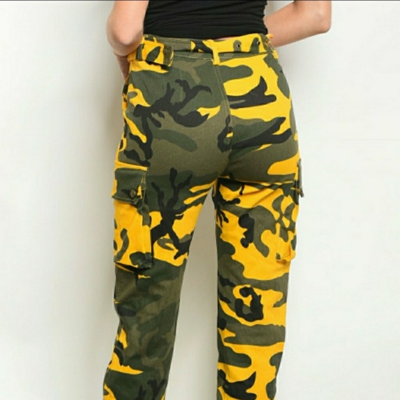 Yellow Camo Pants - Picture 3 of 3